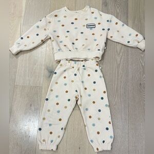 The New Society fleece sweatshirt & pants set 4Y